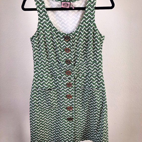 Juicy Couture Dresses & Skirts - Juicy Couture Green Button Down Sleeveless Dress S